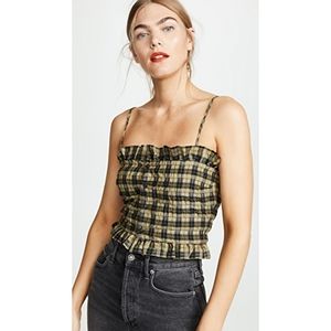 Ganni Seersucker Top